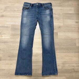Diesel Zatiny Jeans Men 32x32 Blue Bootcut Stretch Denim Western Dark Wash